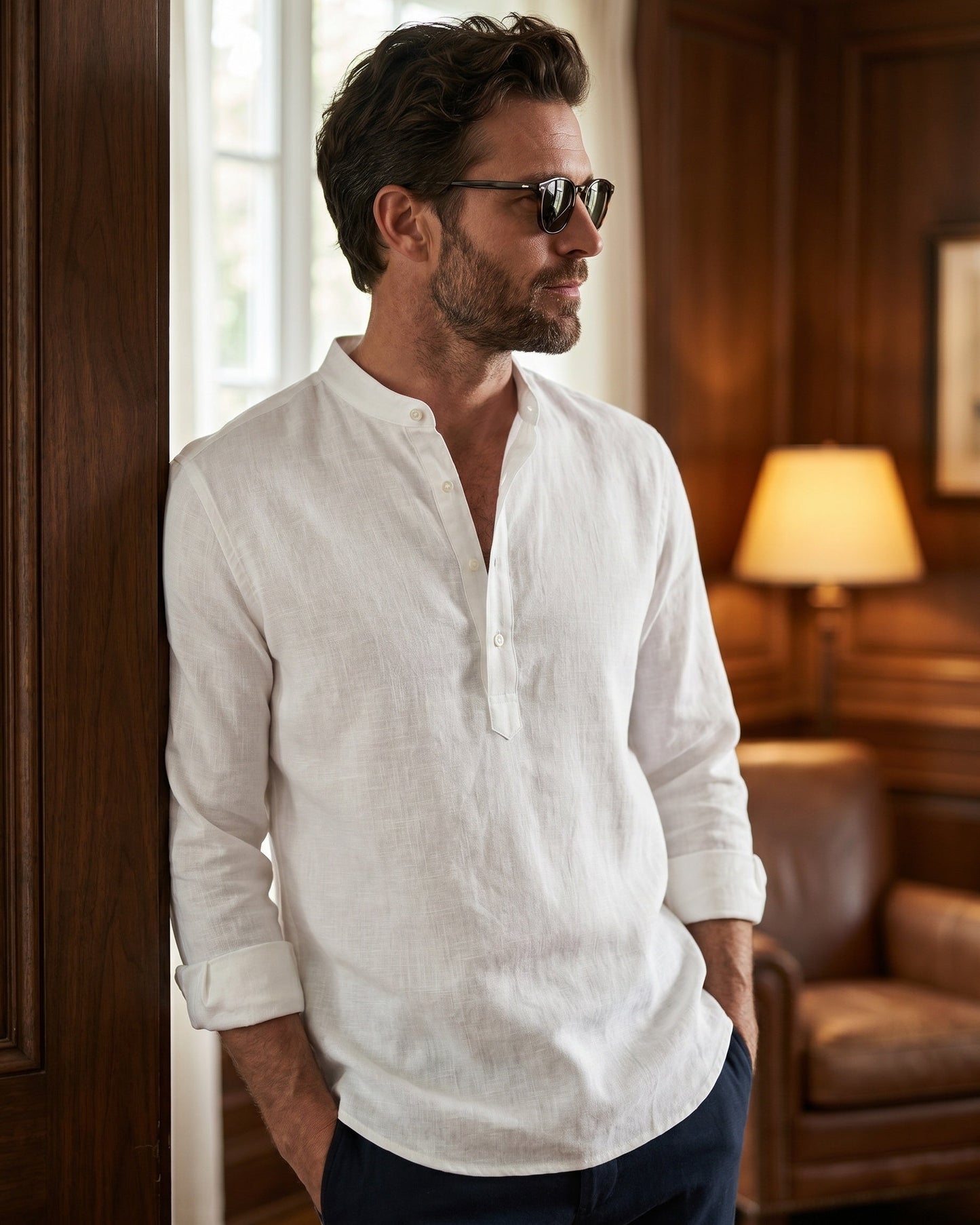 Vincenzo Cotton Linen Shirt